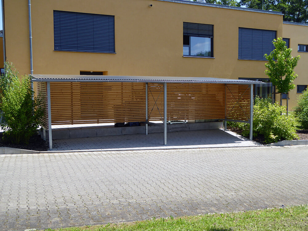Überdachung und Carport für Fahrräder